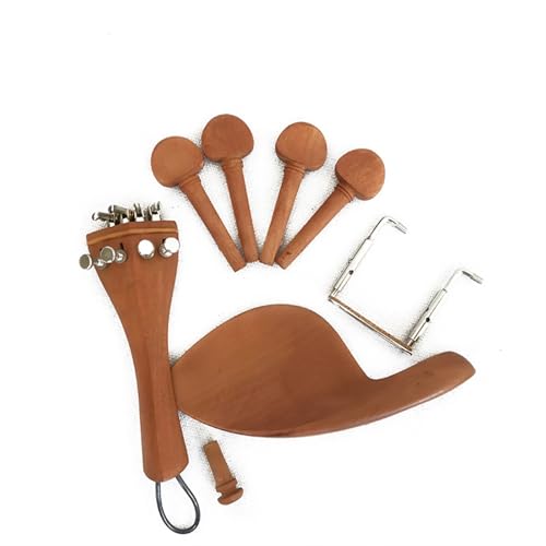 Zubehör Kit für Violine Violine Zubehör Kinnhalter Ebenholz Kinnhalter Mit Schrauben Und Kork(Full set of jujube)