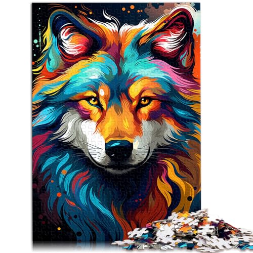 Puzzle für Fantasy-Psychedelic-Wolf, 1000 Teile, Holzpuzzle, ganze Familie, 1000 Teile (50 x 75 cm)