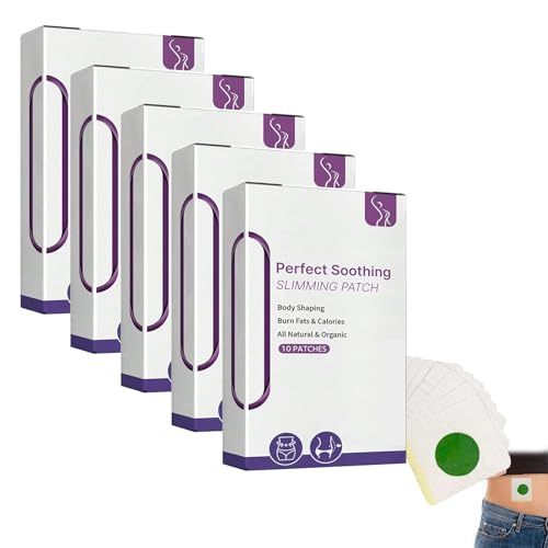 Neslemy Healthy Detox-Schlankheitspflaster, Neslemy Kräuter-Wermutpflaster, Neslemy Abnehmaufkleber, Neslemy Bauch-Entgiftungspflaster für Frauen, Bauchfett, flacher Bauch (50Pcs)