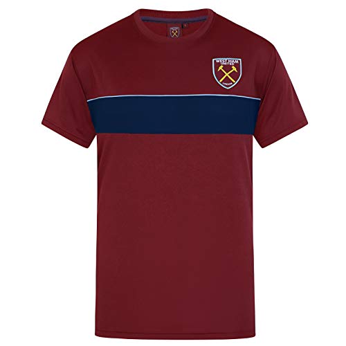 West Ham United FC - Herren Trainingstrikot aus Polyester - Offizielles Merchandise - Geschenk für Fußballfans - Weinrot - S