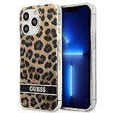 Guess GUHCP13LHSLEOW Hülle für iPhone 13 Pro / 13 6,1" braun/Brown hardcase Leopard