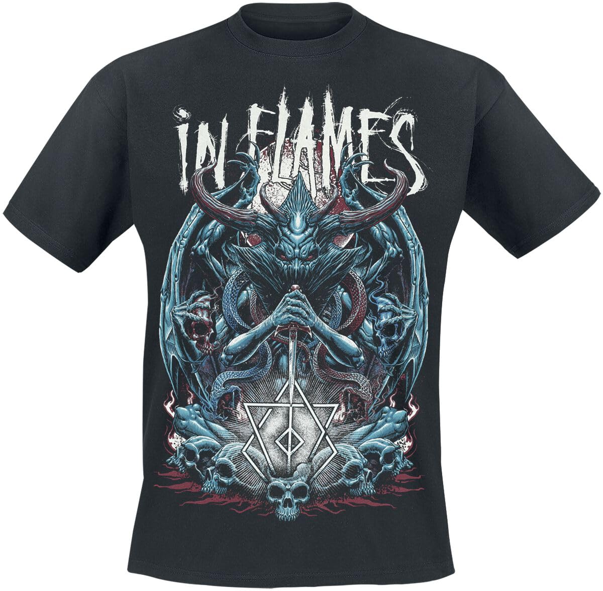 In Flames Kali Männer T-Shirt schwarz 3XL 100% Baumwolle Band-Merch, Bands