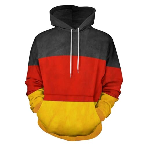 HABXNJF Kapuzenpullover Deutschland Flagge Hoodie Mode Hoodie mit Tasche für Herren Damen, Deutschland Flagge, 6XL