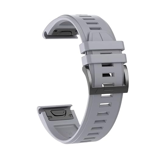 NEYENS 26 22 mm Silikon-Schnellverschluss-Uhrenarmband für Garmin Fenix 7X 7 6 6X Pro 5 5X Plus 3 HR Mk1 Easyfit Armband, 26mm Fenix 7X, Achat