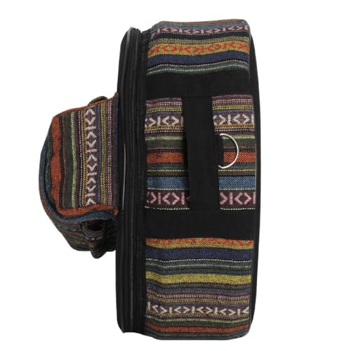 Snaredrum Tasche Ethno Stil Rucksack Aus Oxford Stoff Trommelkoffer Mit Außentaschen Aufbewahrungstasche Instrumentenzubehör Trommel Rucksack Ethno Stil Wasserdichter Trommelkoffer