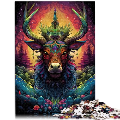 Puzzle | Puzzles im Hirschkopf-Stil, 1000-teiliges Holzpuzzle, jedes Teil ist einzigartig – anspruchsvolles, unterhaltsames Spiel für die ganze Familie, 1000 Teile (50 x 75 cm)