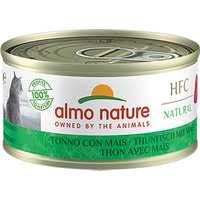 Sparpaket Almo Nature 24 x 70 g - HFC Natural Thunfisch mit Mais