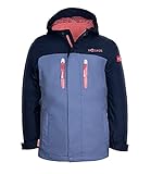 Trollkids Mädchen Bryggen wasserdichte winddichte 3in1 Jacke, Marine/Staub-Blau, Größe 164