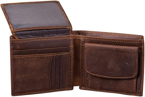 YIHANSS Herren Geldbörse Retro Bifold Geldbörse Retro Große Kapazität Business Casual Geldbörse Herren