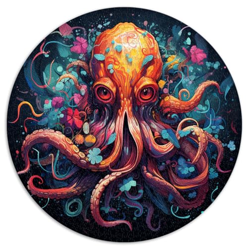 Puzzle für Oktopus, 1000 Teile, Puzzle für Erwachsene, 26,5 x 26,5 Zoll, Puzzle, praktisches Spiel, dekomprimierendes geistiges Lernspielzeug