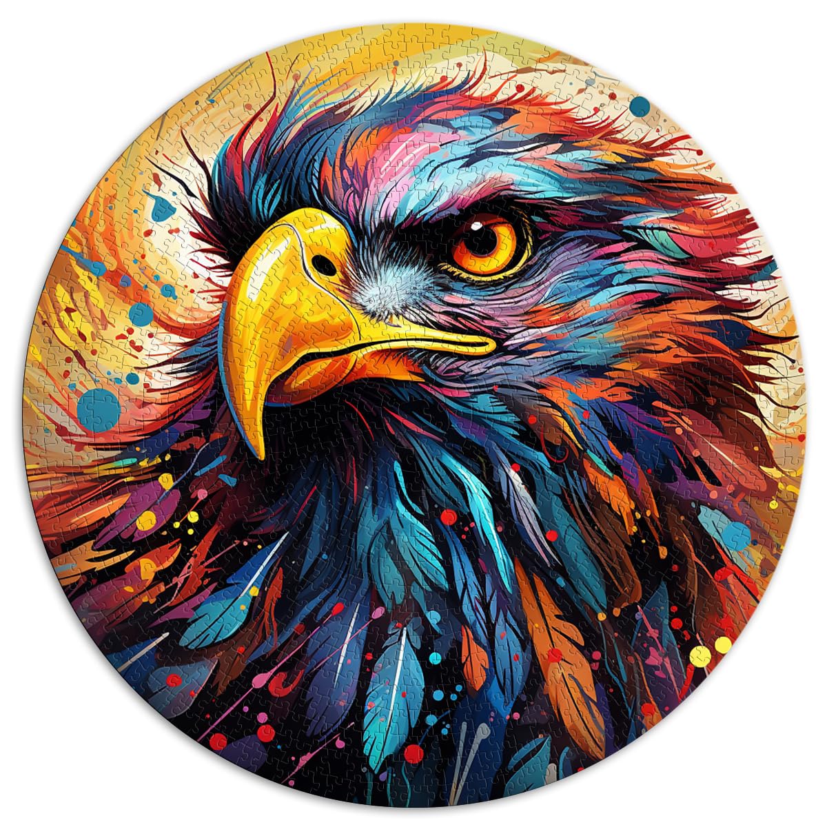 Game Gift Jigsaw eagle 1000 Piece Puzzle for Adults 67.5x67.5cm Educational Game Challenge Toy Every Piece is Unique - Challenging Family Fun Game