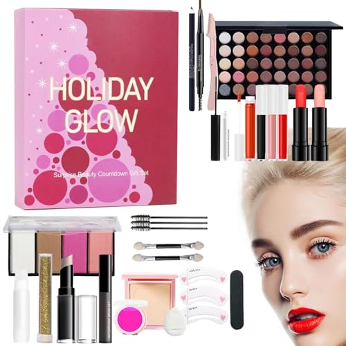 Beauty Adventskalender 2024 | Makeup Adventskalender 2024 | Weihnachten Beauty Adventskalender 2024-24 Tage Weihnachten Adventskalender für Frauen Full Kit Countdown Kalender, Beauty Box für Teens