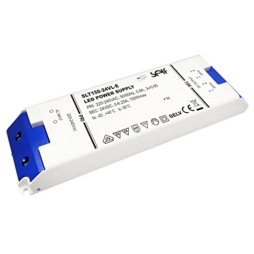 Self Electronics SLT150-24VL-E LED-Treiber Konstantspannung 150 W 0 - 6.25 A 24.0 V/DC Möbelzulassung, nicht dimmbar, Überlastschutz, Überspannung