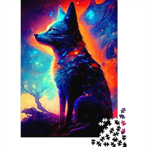 Fox Jigsaws Puzzles 1000 Teile Puzzles für Erwachsene und Teenager Großes Holzpuzzle für Erwachsene Nachhaltiges Puzzle für Erwachsene (29,53 x 19,69 Zoll)