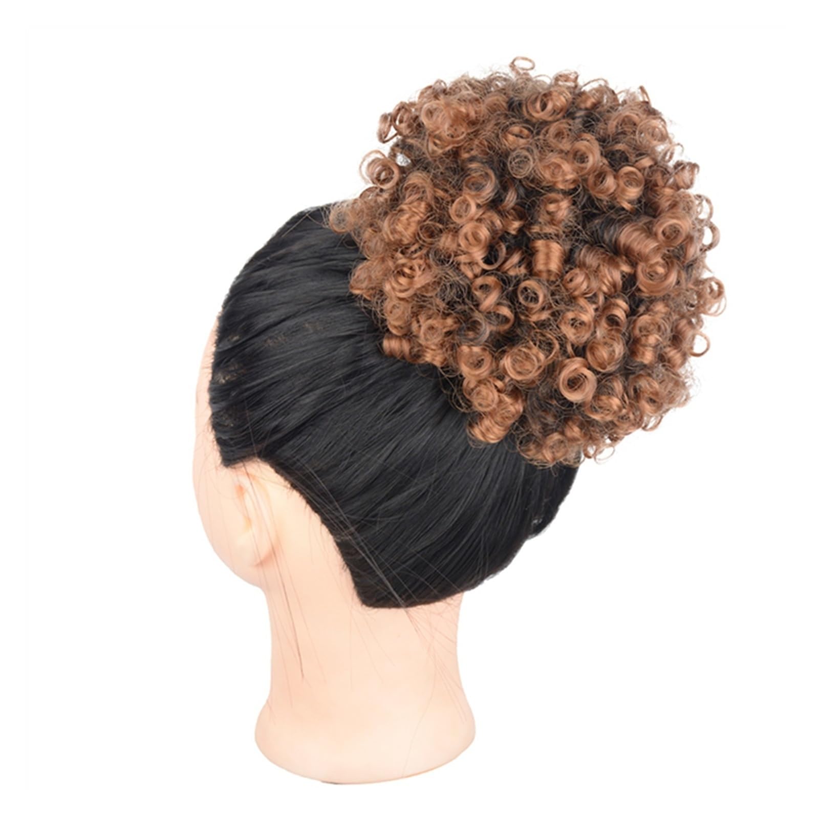 Haarteil Afro Puff verworrene lockige Kordelzug-Pferdeschwanz-Verlängerung for Frauen, synthetische kurze Afro-Locken-Dutt-Haarverlängerung, Clip-in-Haarknoten, Pferdeschwanz-Haarteile Haarverlängerun