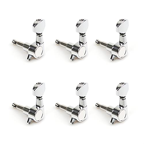 Gitarren Stimmwirbel Gitarren-Tuning-Pegs-Tuner-Maschinenköpfe Für Akustische E-Gitarren-Chrome 3R3L 6R 6L. Gitarre (Color : Chrome 6L)