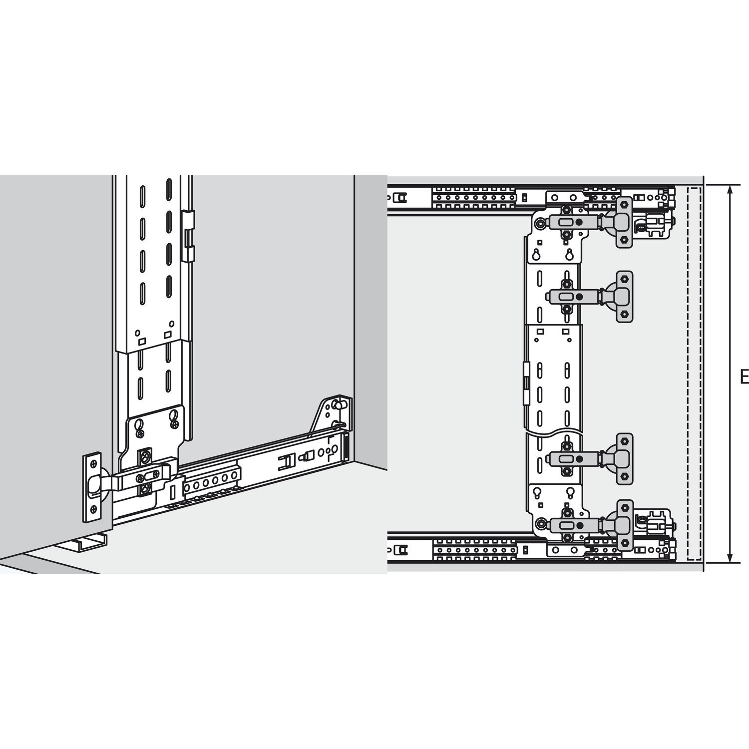 ACCURIDE 1432 Scharnierleiste, Stahl schwarz