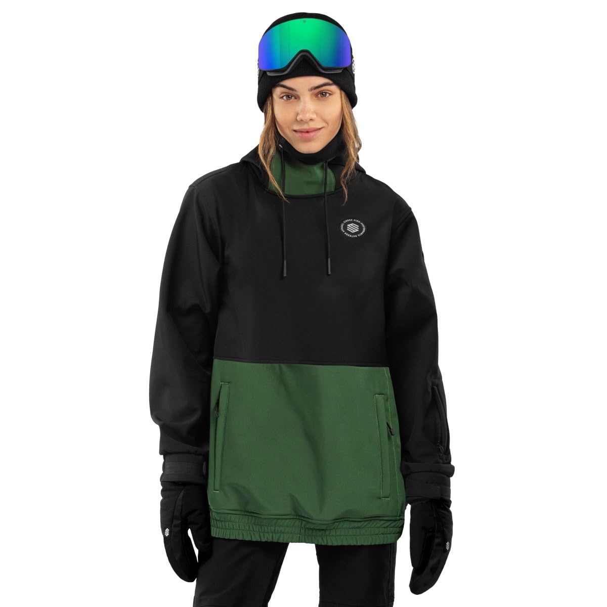 SIROKO - Snowboardjacke für Damen W1-W Evergreen - XL - Schwarz/Grün