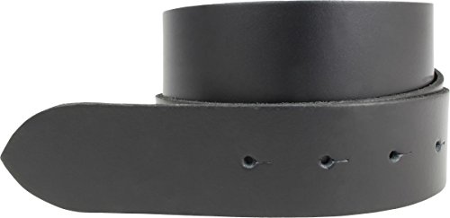 BELTINGER Wechselgürtel aus 100% echtem Leder ohne Schnalle 4 cm | Druckknopf-Gürtel für Damen Herren 40mm | Spaltleder-Gürtel 4cm | Schwarz 90cm