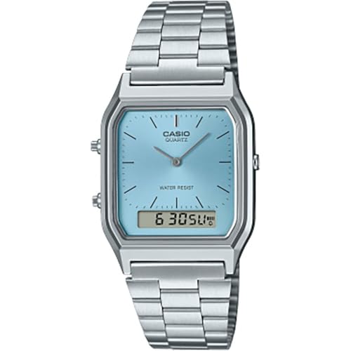 Casio Damen Analog Quarz Uhr mit Edelstahl Armband AQ-230A-2A1MQYES