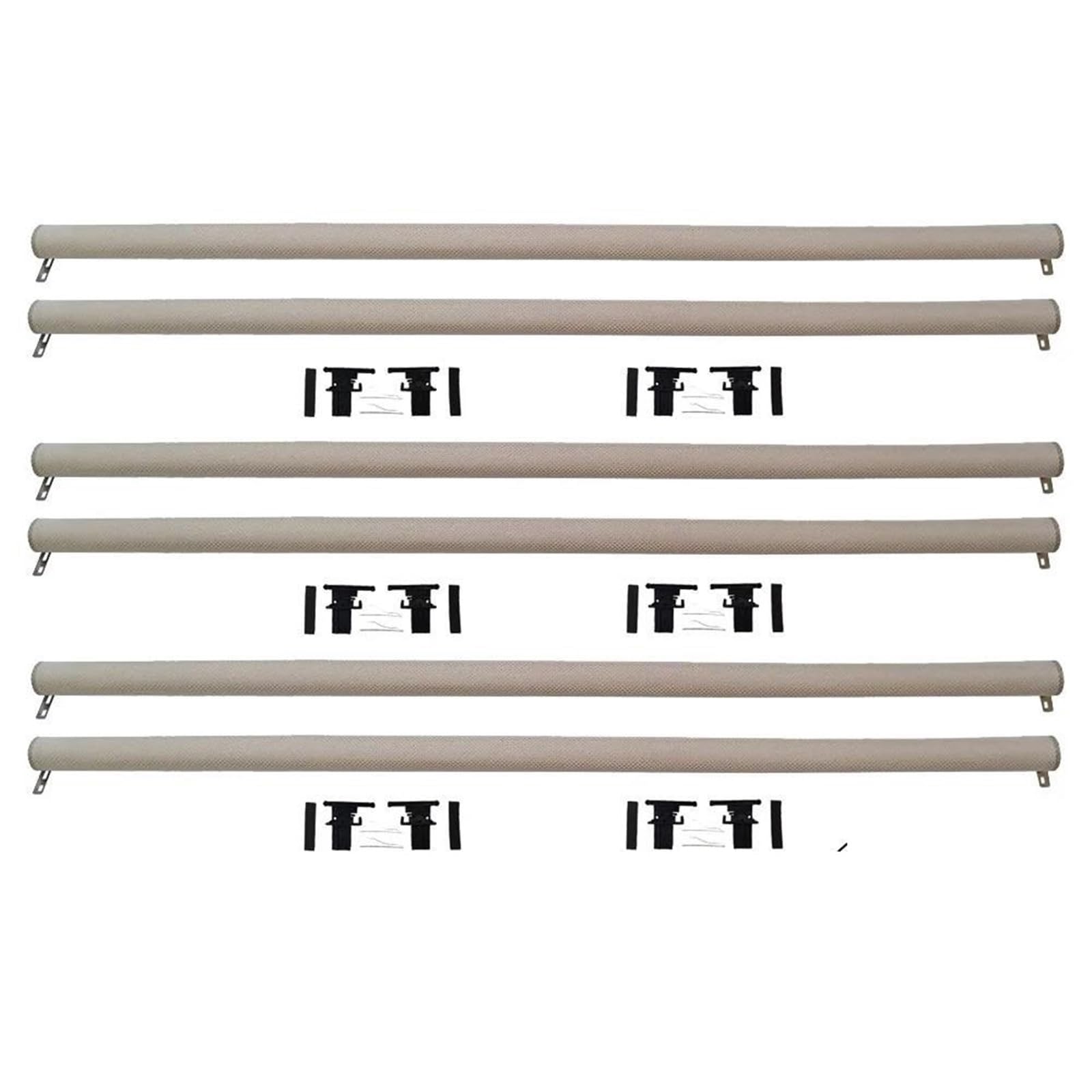 Sonnenschutz 6 Stücke Auto Panorama Schiebedach Sonnenschirm Vorhang Rollo Für Seat Für Ibiza 2009-2017 Mit Kunststoff Rohr Auto Sonnenschutz(6pcs Beige)