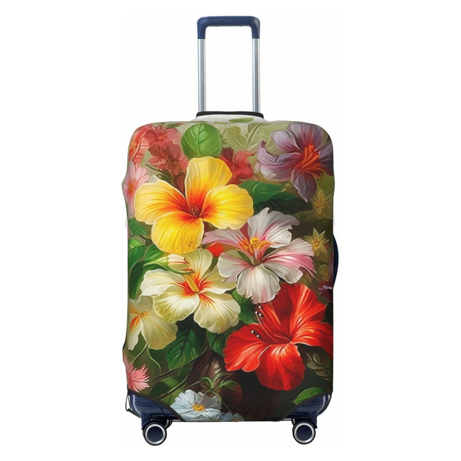 CSGJMYGS Blumenstrauß Gepäckhüllen für Koffer, waschbar, modisch, dehnbar, kratzfest, passend für 45,7 - 81,3 cm Gepäck, XL, Schwarz, XL, Schwarz , XL