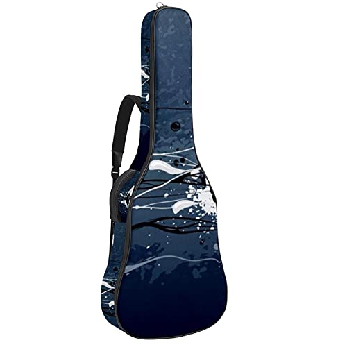 Gitarrentasche Gig Bag Gepolsterte Wasserdicht Gitarrenhülle für Akustikgitarre 40/41 / 42 zoll Retro Fußball Sport Fußball 108.9x42.9x11.9 cm