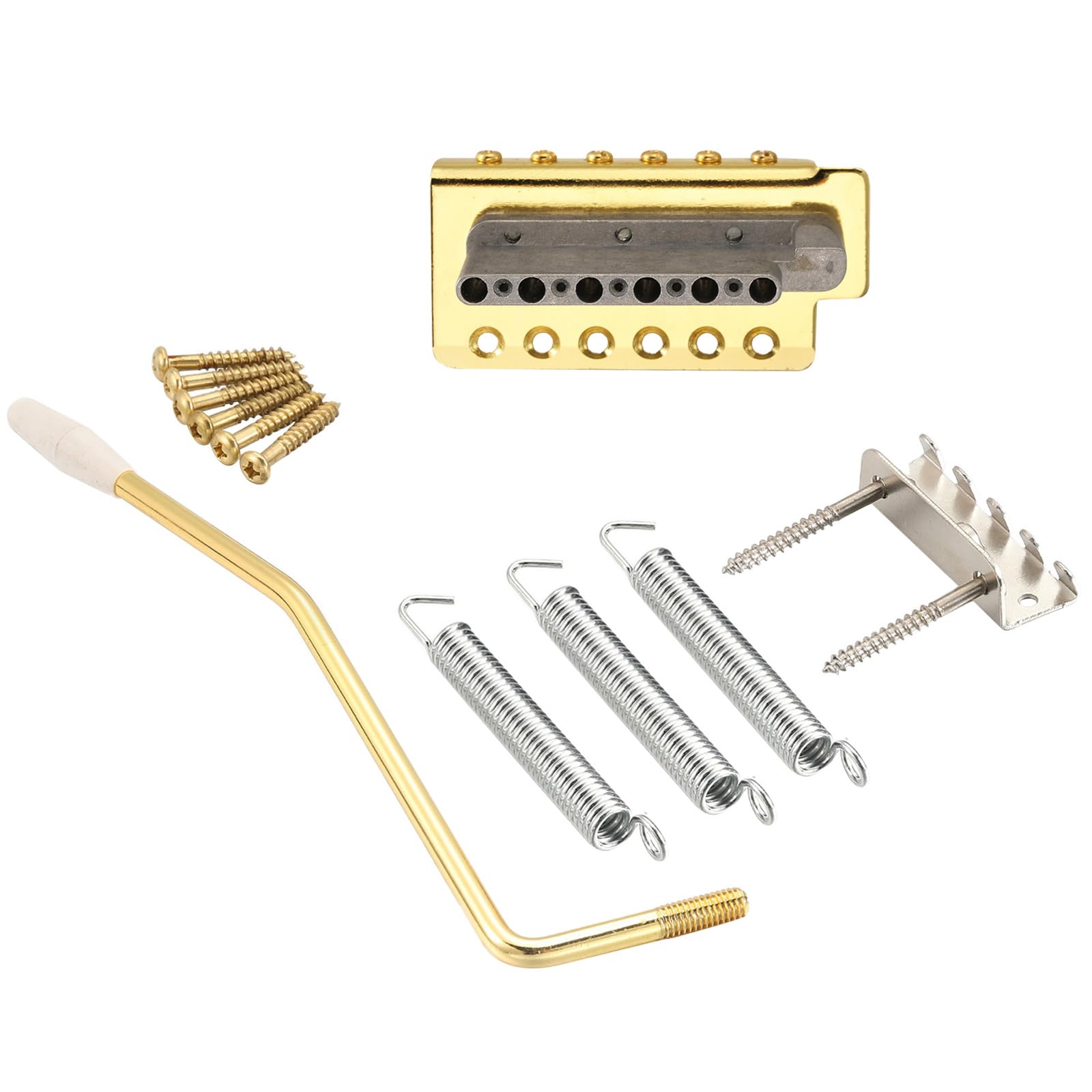 Gitarre Tremolo Bridge mit E-Gitarre Tremolo Bridge 6 Saiten Einzelgitarre Ersatzteil Gitarre Tremolo Bridge Verriegelungssystem