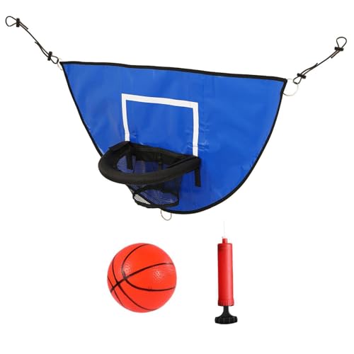 Trampolin-Basketballkorb | Trampolin-Basketballrand mit Mini-Basketball, verstellbarem Seil | Basketballbrett, Korbzubehör, Breakaway-Rand für Dunking