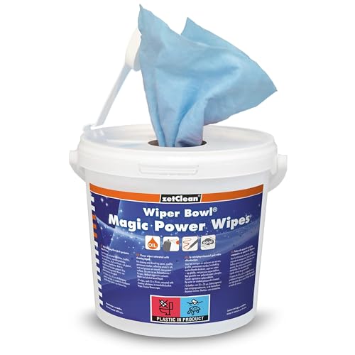 Wiper Bowl Magic Power Wipes feuchte Reinigungstücher mit der Extra-Kraft gegen hartnäckige Schmierereien im Spendereimer mit 72 Abrisstüchern (1x 72 Tücher)