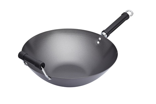 Kitchen Craft Pure Oriental Wok aus Carbonstahl mit Antihaftbeschichtung, 35,5 cm