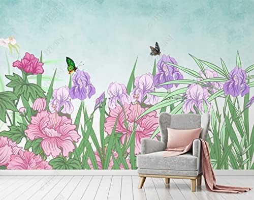 Handgemalte Blumen Und Schmetterlinge 3D Tapeten Wanddekoration Fototapete Sofas Wohnzimmer Wandbild Schlafzimmer-350cm×256cm