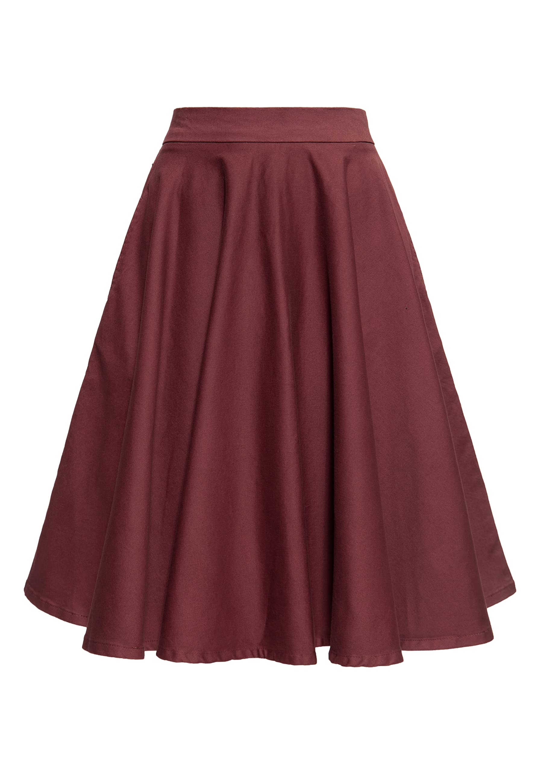 Queen Kerosin Damen Swingrock | Full Circle Skirt | Weit Schwingend | Midi Länge