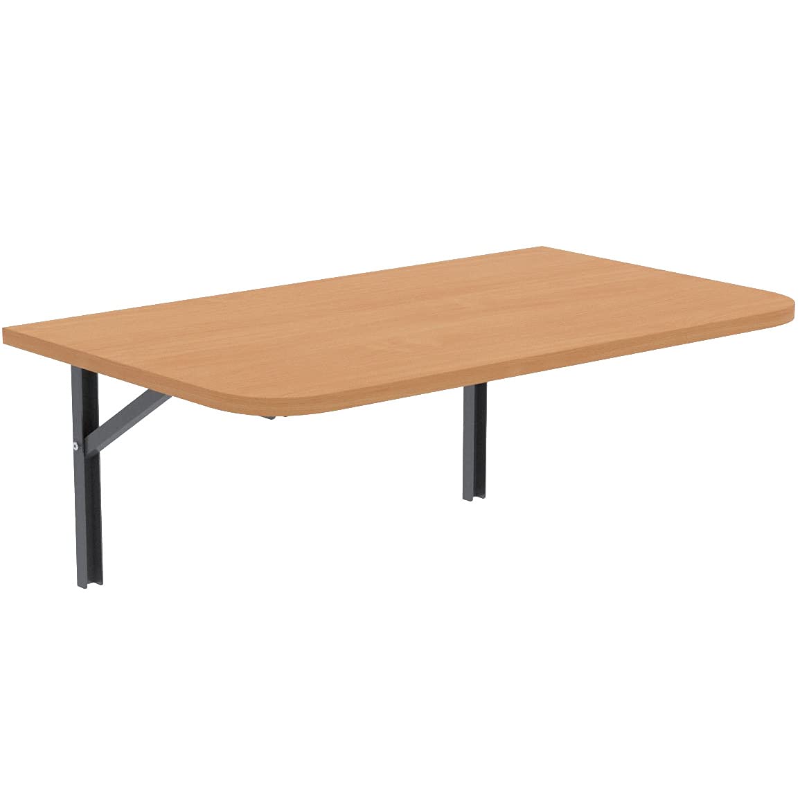 AKKE Wandklapptisch mit abgerundete Ecken für Küche Zimmer Wohnzimmer Kinderzimmer 100 cm x 55 cm, Wandtisch klappbar, Klappbarer Wandtisch Küchentisch Kindertisch, Klapptisch Klappschreibtisch Küche