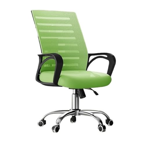 FUHAI-666 Bürostühle Bürostuhl Ergonomischer Schreibtischstuhl mit Rollen und gestreifter Netzrückenlehne Drehbarer Arbeitsstuhl Schreibtischstuhl(Green)