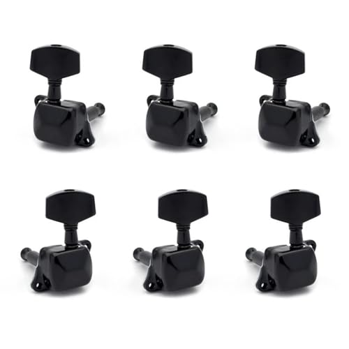 Strings Tuning Pegs Mechaniken Für Gitarre 6er-Pack halbgeschlossene Tuning-Pin-Tasten für elektrische Akustikgitarren-Stimmkopfteile (Color : 4)