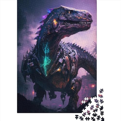 Mechanisches Dinosaurier-Puzzle, 1000-teiliges Puzzle für Erwachsene und Teenager, großes Holzpuzzle für Erwachsene, nachhaltiges Puzzle für Erwachsene (75 x 40 cm)