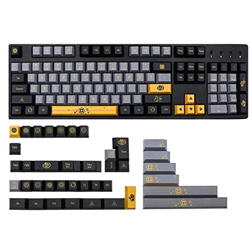 Mechanische Tastatur-Tastenkappen, 143 Stück, Kirschprofil-Farbstoff-Sub für Cherry MX GK61 64 Pbt Tastenkappen, Cherry Profile