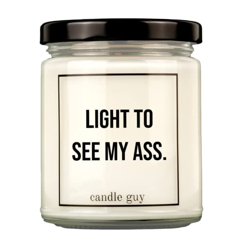 candle guy Duftkerze | Light to see my ass. | Handgemacht aus 100% Sojawachs | 70 Stunden Brenndauer