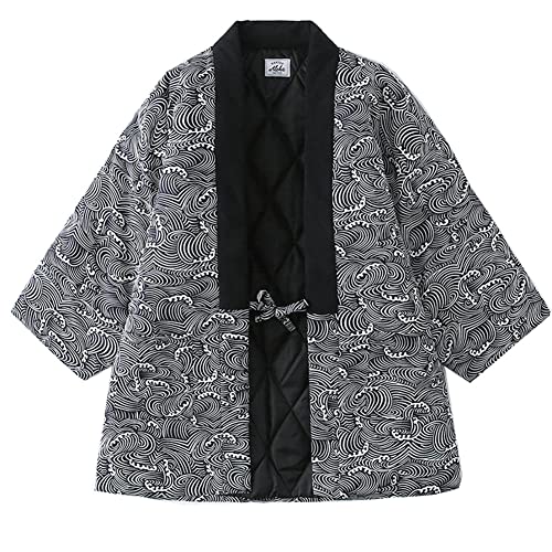 Fancy Pumpkin Unisex Baumwolle Kimono Jacke japanischen Retro warmen dicken Mantel-C1