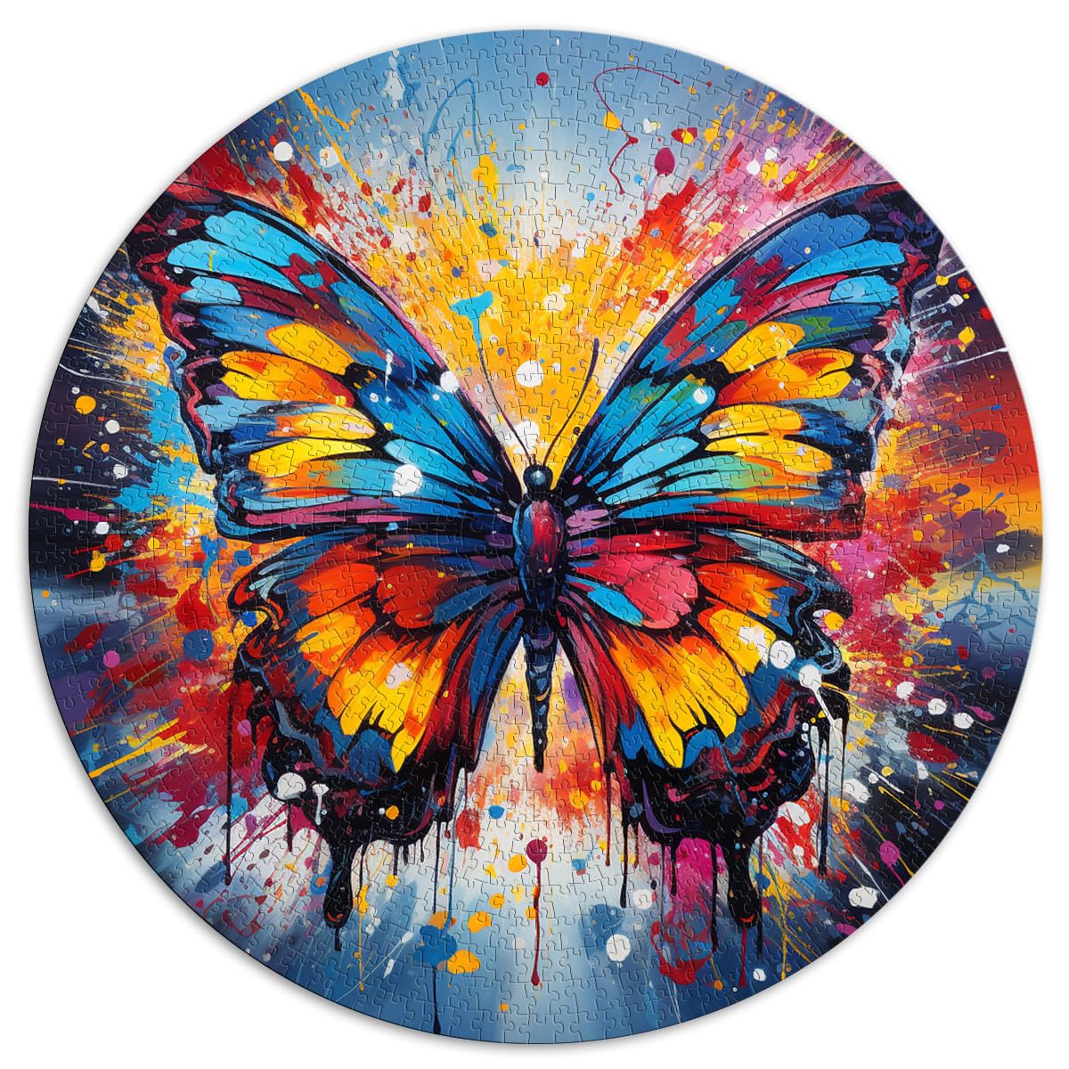 Puzzles Geschenke Spielzeug Schmetterling bunt Puzzles für Erwachsene 1000 Puzzle Spielzeug 67,5x67,5cm Familienpuzzles Geschenk Heimdekoration Puzzle Spielzeug