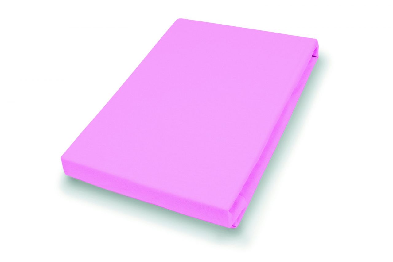 Vario Jersey-Spannbetttuch rosa, 150 x 200 cm