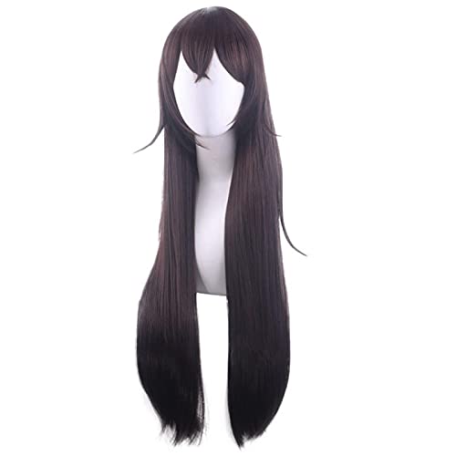 Anime cosplay perücke Game Genshin Impact Project Dunkelbraune Perücke Bernstein Cosplay Perücke Rollenspiel Pulver Halloween 80cm