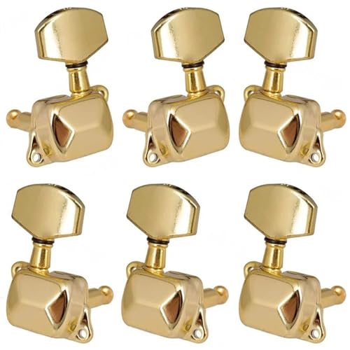 Strings Tuning Pegs Mechaniken Für Gitarre 6er-Pack Saiten-Stimmstifte, halbgeschlossene Stimmwirbel für elektrische Akustikgitarrenteile (Color : 4)