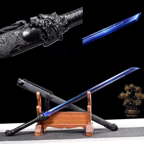 MAUXpIAO 107 cm Two-Handed Sword/Sharp/Katana Sword Sharp Samurai Sword Hand-Forged Manganese Steel schwerter/A/107cm