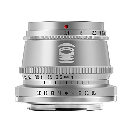 TT Artisan 35mm F1.4 APS-C Objekt Anschluss Nikon Z Mount Silver Weitwinkelobjektiv mit manuellem Fokus TTAL3514NZS