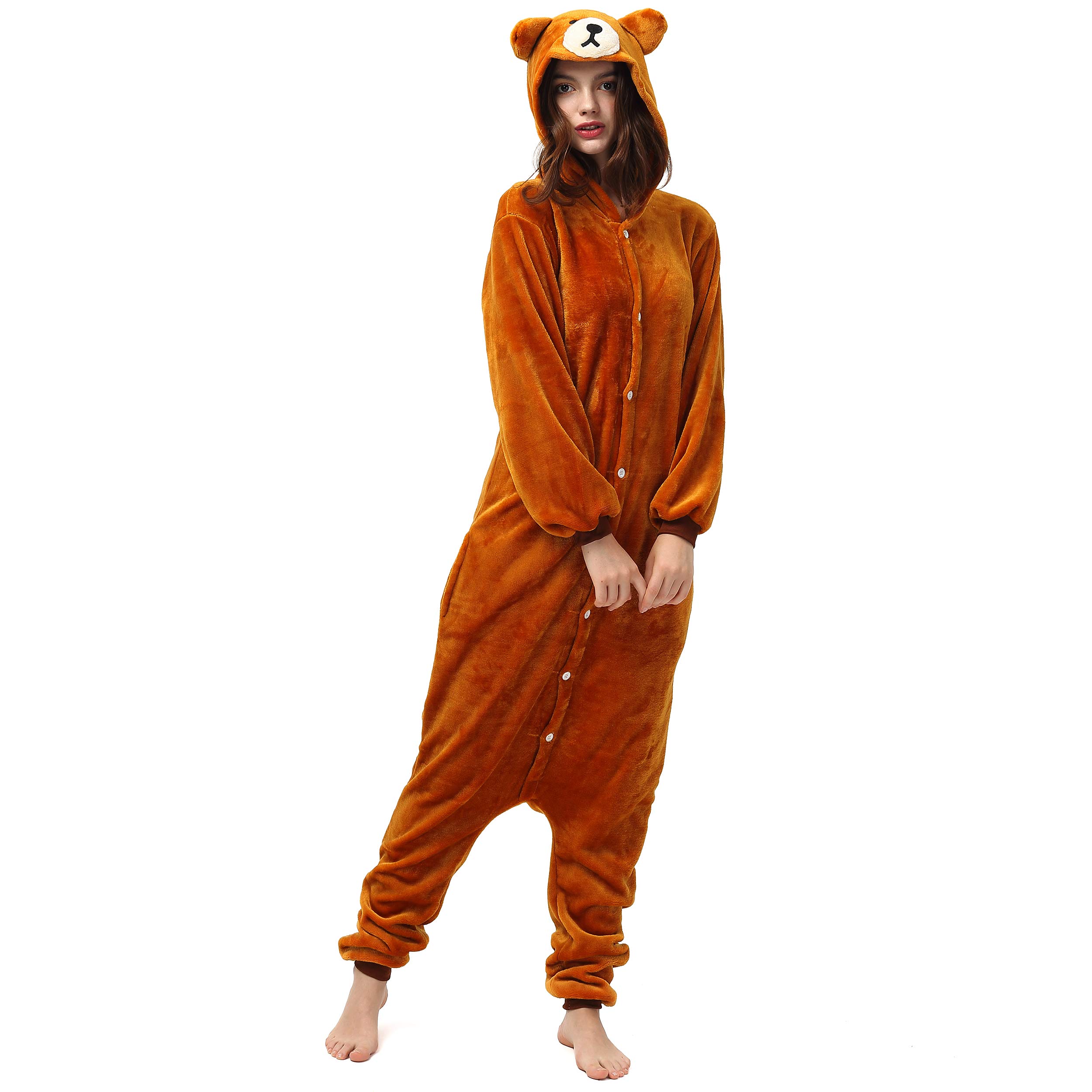 Katara 1744 (30+ Designs) Bären-Kostüm Teddy, Unisex Onesie/Pyjama-Qualität für Erwachsene & Teenager