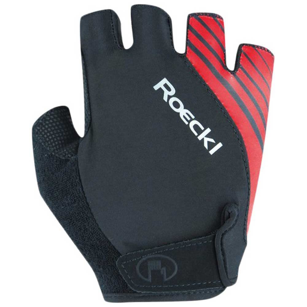 Roeckl Naturns Fahrrad Handschuhe kurz schwarz/rot 2022: Größe: 9