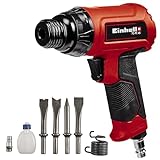 Einhell Druckluft-Meißelhammer TC-PC 45 (für Arbeiten an Stein + Metall, inkl. 4-tlg. 120 mm Meißel-Set, Ölfläschchen (ohne Inhalt), Stecknippel, Spannfeder)