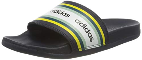 adidas Womens Adilette Comfort Sandal, Legend Ink/Shock Yellow/Footwear White